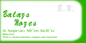 balazs mozes business card